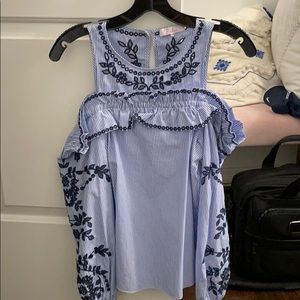 Parker Embroidered Bare Shoulder Top